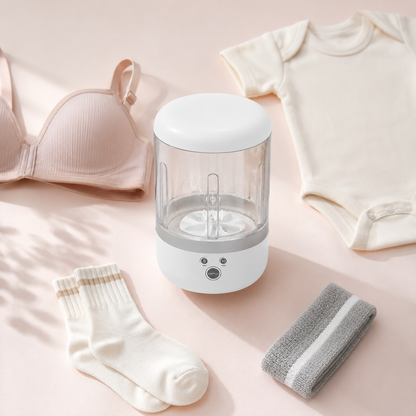 WashGo Mini Portable Washing Machine – 5-Min Quick Clean for Innerwear, Socks & Baby Clothes